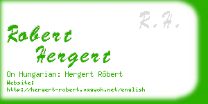 robert hergert business card