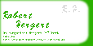 robert hergert business card